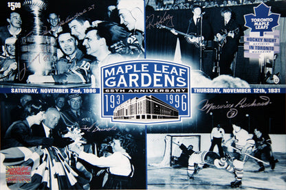 Maple Leaf Gardens 65th Anniversary 11x14 Photo 5 Autographs