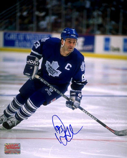 Doug Gilmour Autographed 8x10 Blue Jersey Photograph