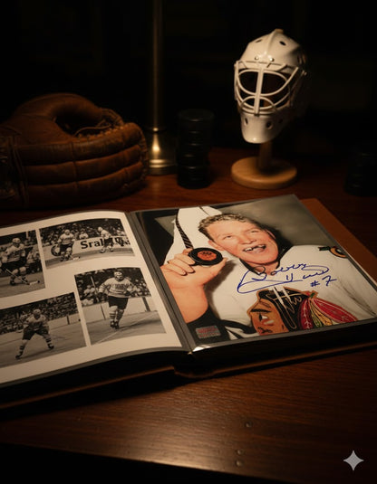 Bobby Hull Autographed 50th Goal 8x10 Colour Photograph
