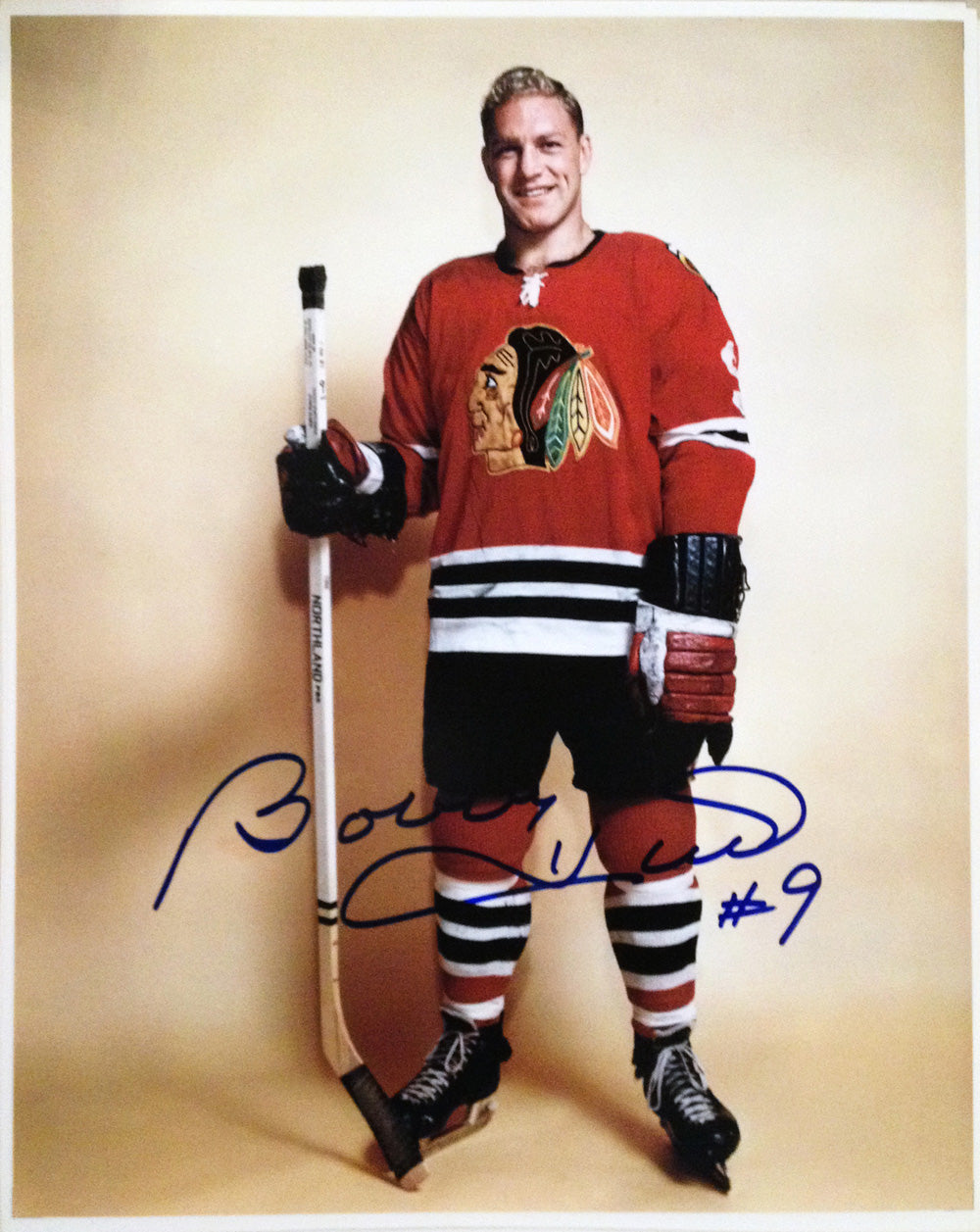 Bobby Hull Autographed 8x10 Hall of Fame Photograph