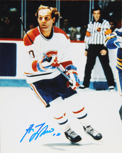Guy Lafleur Signed 8x10 White Jersey Photograph