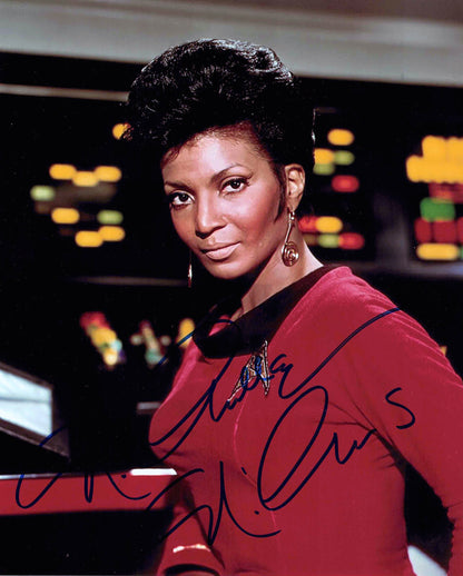 NICHELLE NICHOLS PHOTO DE L'ACTRICE UHURA DE STAR TREK DÉDICACÉE - PHOTO 8X10 10"X8"