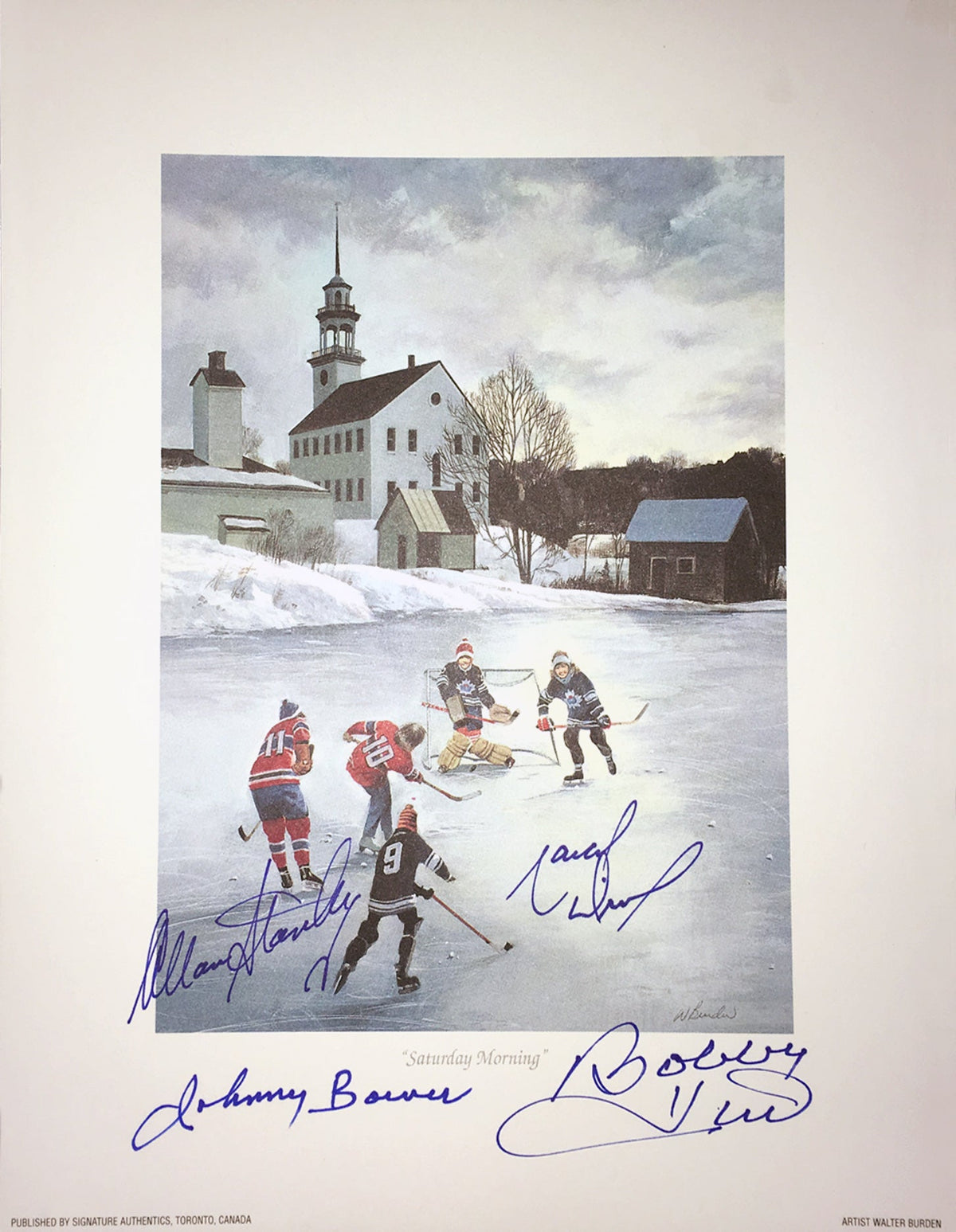 Saturday Morning HHOF Lithograph Signed by Bower, Hull