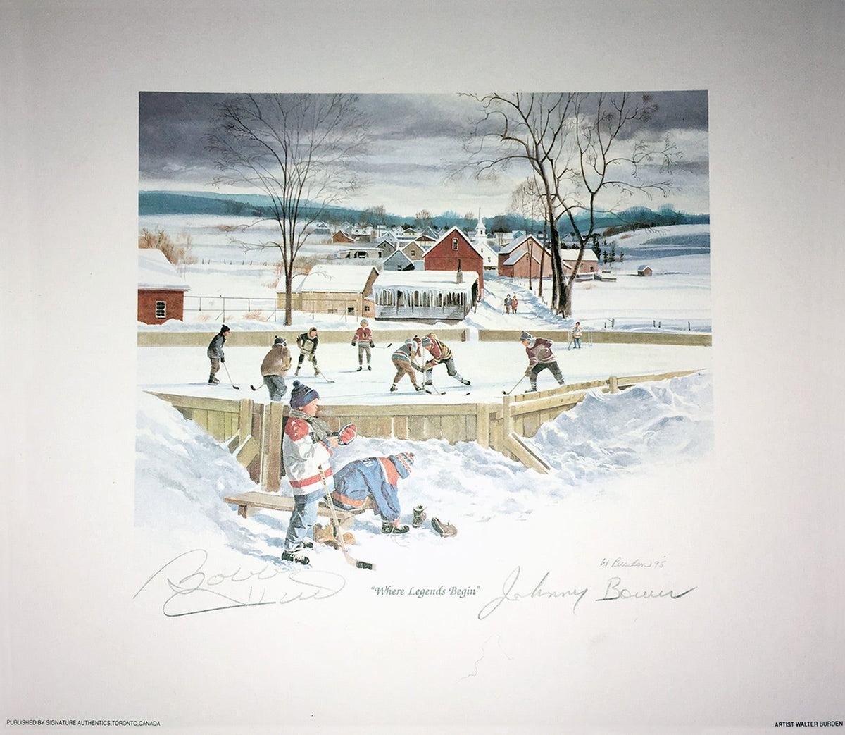 Where Legends Begin Lithograph Signed by Johnny Bower