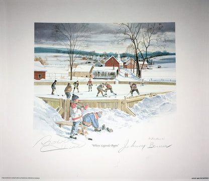 Where Legends Begin Lithograph Signed by Johnny Bower