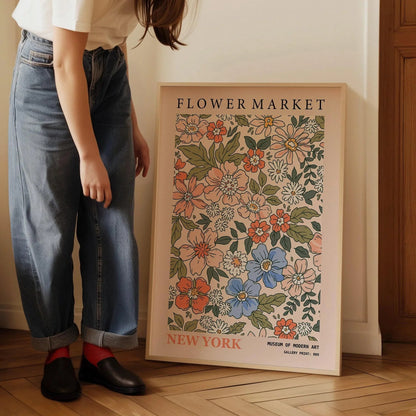 Flower Market Art Print: New York Botanical Exhibition, Giclee Paper