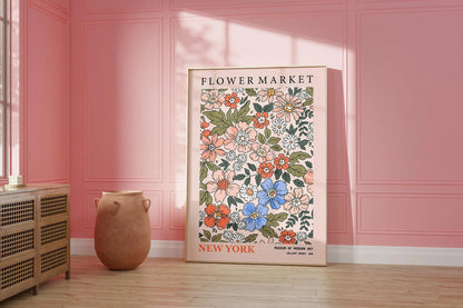 Flower Market Art Print: New York Botanical Exhibition, Giclee Paper