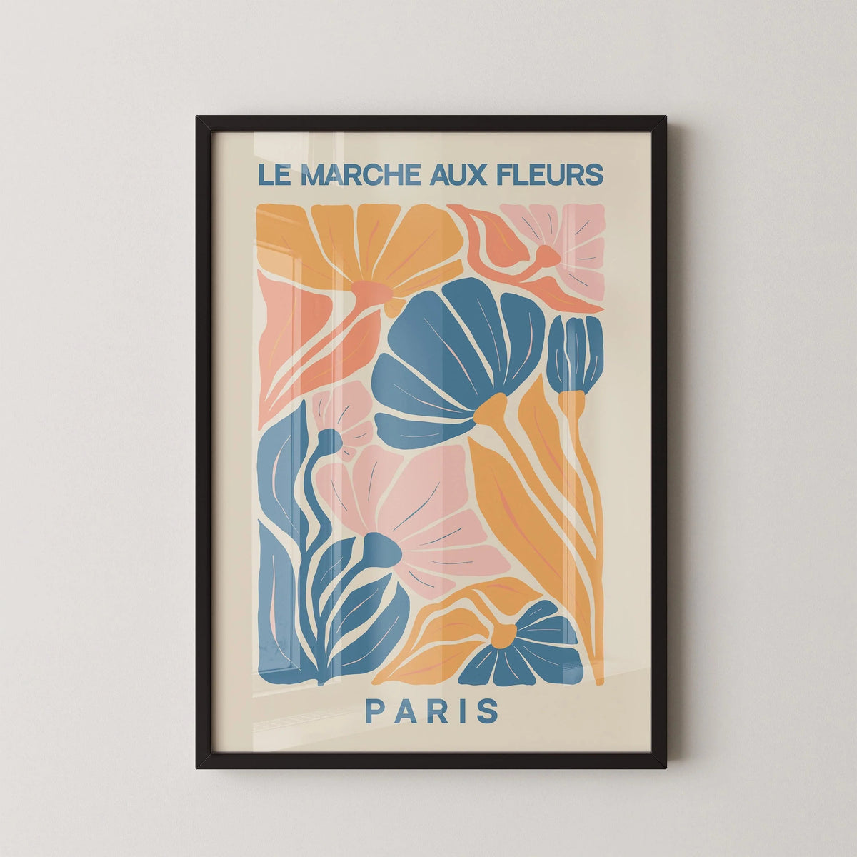 Flower Market - Paris | Modern Botanical Art Exhibition Print (available handframed or unframed)