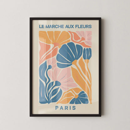 Flower Market - Paris | Modern Botanical Art Exhibition Print (available handframed or unframed)