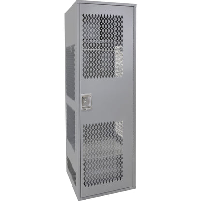 Gear Locker with Door, Steel, 24" W x 24" D x 72" H, Grey
