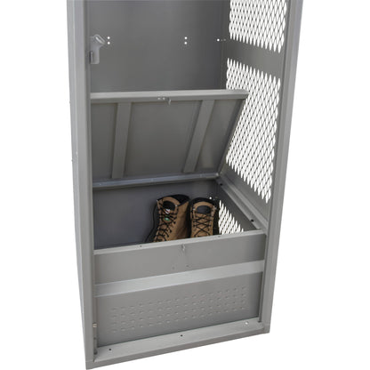 Casier de rangement pour équipements, Acier, 24" L x 18" P x 72" H, Gris
