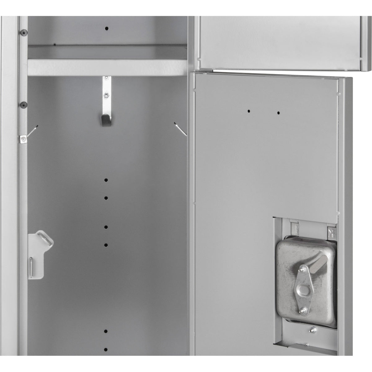 Lockers, 3 -tier, Bank of 2, 24" x 18" x 82", Steel, Grey, Knocked Down