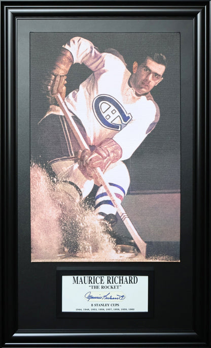 Maurice Richard Signature Plaque & Canvas (49.5x29.5)