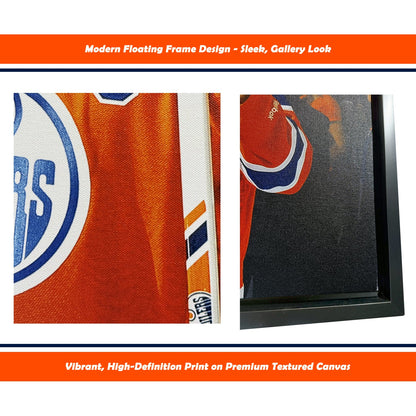 Connor McDavid and Leon Draisaitl Edmonton Framed Canvas