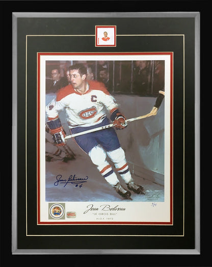 LITHOGRAPHIE SIGNÉE JEAN BÉLIVEAU ÉDITION LIMITÉE 3 SUR 4 - CANADIENS DE MONTRÉAL 24"X20"