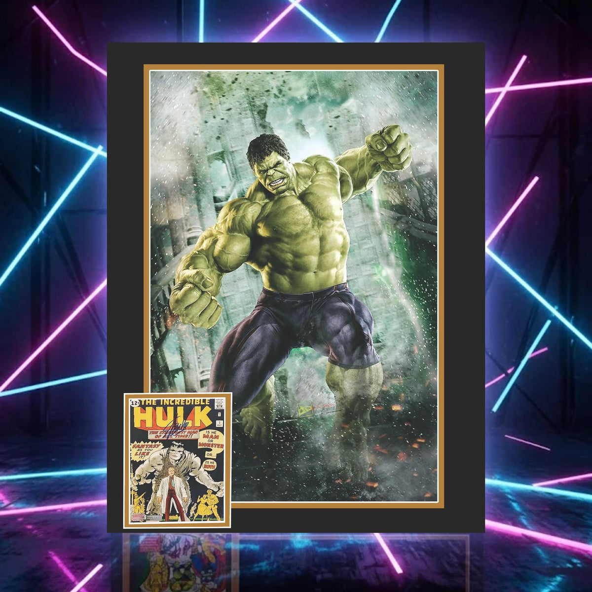 Stan Lee Signed Incredible Hulk #1 Framed Marvel Collectible