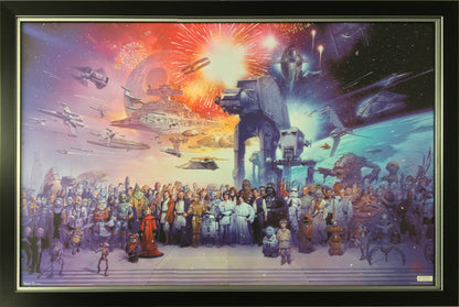 Star Wars Framed Poster - All Characters Collection Wall Art