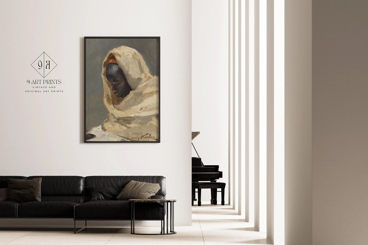Franz Xaver Kosler - A Bedouin Man | Famous Orientalist Art (available handframed or unframed)