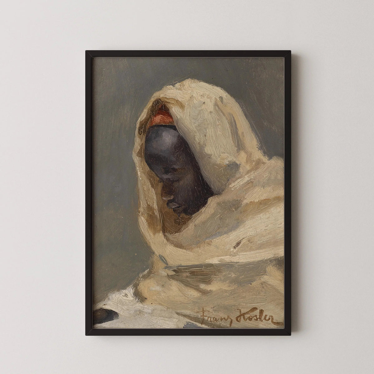 Franz Xaver Kosler - A Bedouin Man | Famous Orientalist Art (available handframed or unframed)