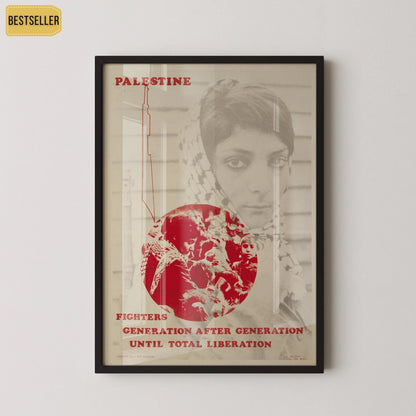 Free Palestine Poster - Leila Khaled (Fundraiser Item) | Liberation Art Print available handframed or unframed