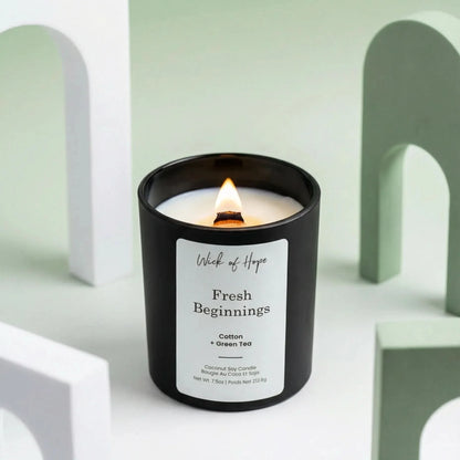 Bougie Nouveaux Départs | Coton + Thé vert