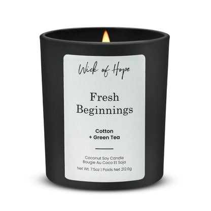 Bougie Nouveaux Départs | Coton + Thé vert
