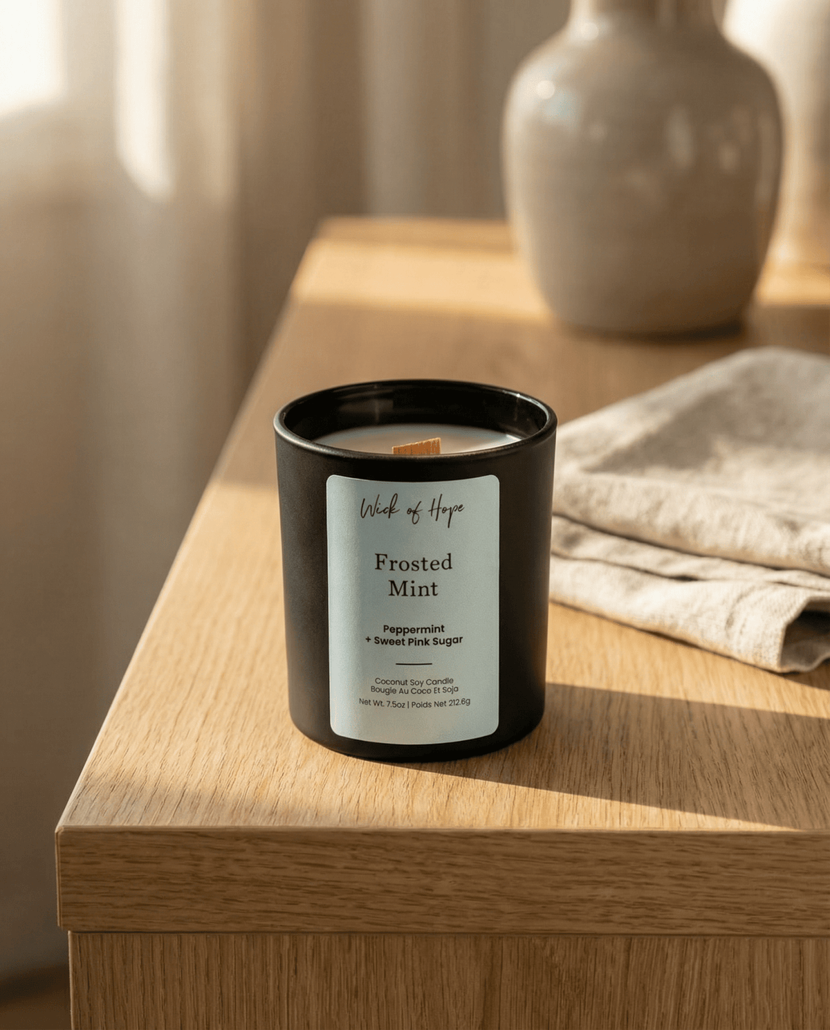 Bougie Menthe Givrée | Menthe Poivrée + Sucre Rose Sucré