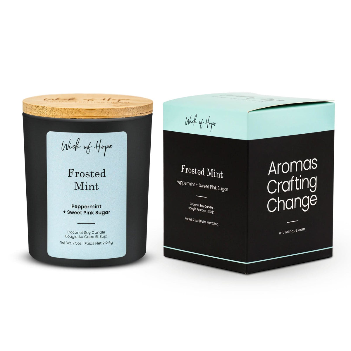 Bougie Menthe Givrée | Menthe Poivrée + Sucre Rose Sucré