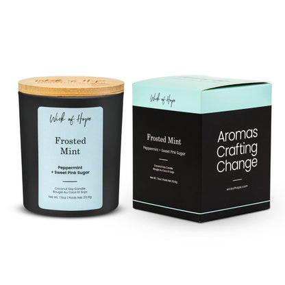 Bougie Menthe Givrée | Menthe Poivrée + Sucre Rose Sucré