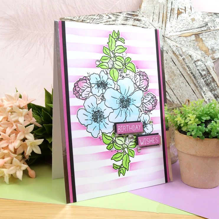 For The Love Of Stamps - Set de tampons A5 Bouquet de Géraniums