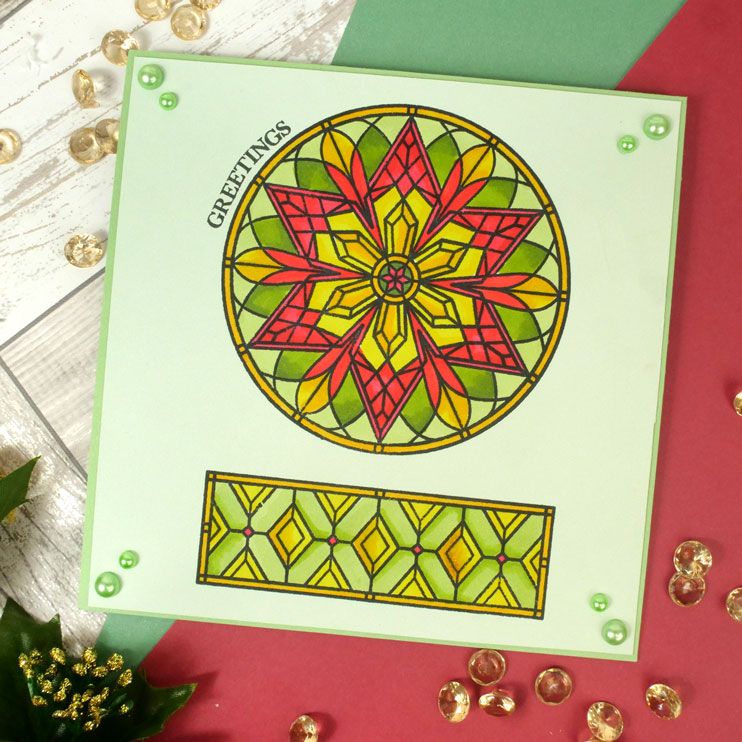 For The Love Of Stamps - Un Noël Vitrail - Flocon givré