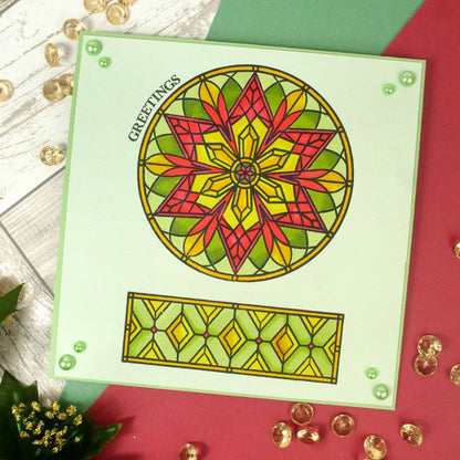 For The Love Of Stamps - Un Noël Vitrail - Flocon givré