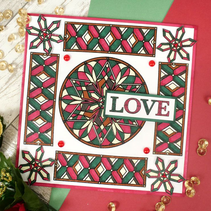 For The Love Of Stamps - Un Noël Vitrail - Flocon givré