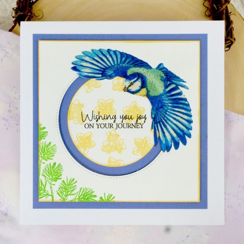 Pour l'amour des timbres - Mésange bleue en superposition