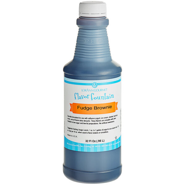 Fontaine de saveur chocolat Fudge Brownie - 4 oz. - 32 oz. - Saveurs pour crème glacée et boissons - LorAnn Oils - Distribution canadienne - Livraison gratuite au Canada pour les commandes de plus de 199 CAD