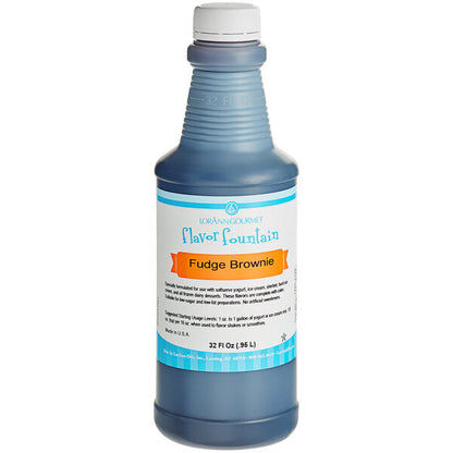 Fontaine de saveur chocolat Fudge Brownie - 4 oz. - 32 oz. - Saveurs pour crème glacée et boissons - LorAnn Oils - Distribution canadienne - Livraison gratuite au Canada pour les commandes de plus de 199 CAD