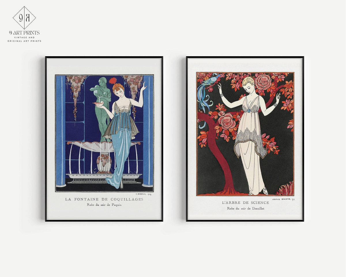 George Barbier STATEMENT DUO| Art Nouveau Prints available framed