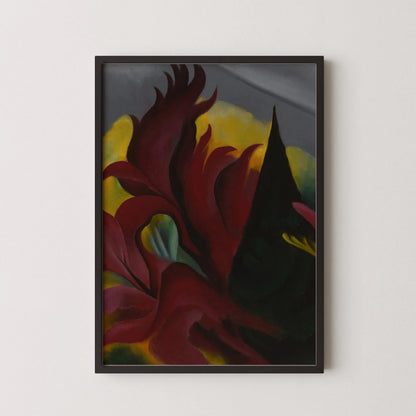 Georgia O'Keeffe - Red Maple | The Astonishing Painting in Glorious Giclee Print (available handframed or unframed)