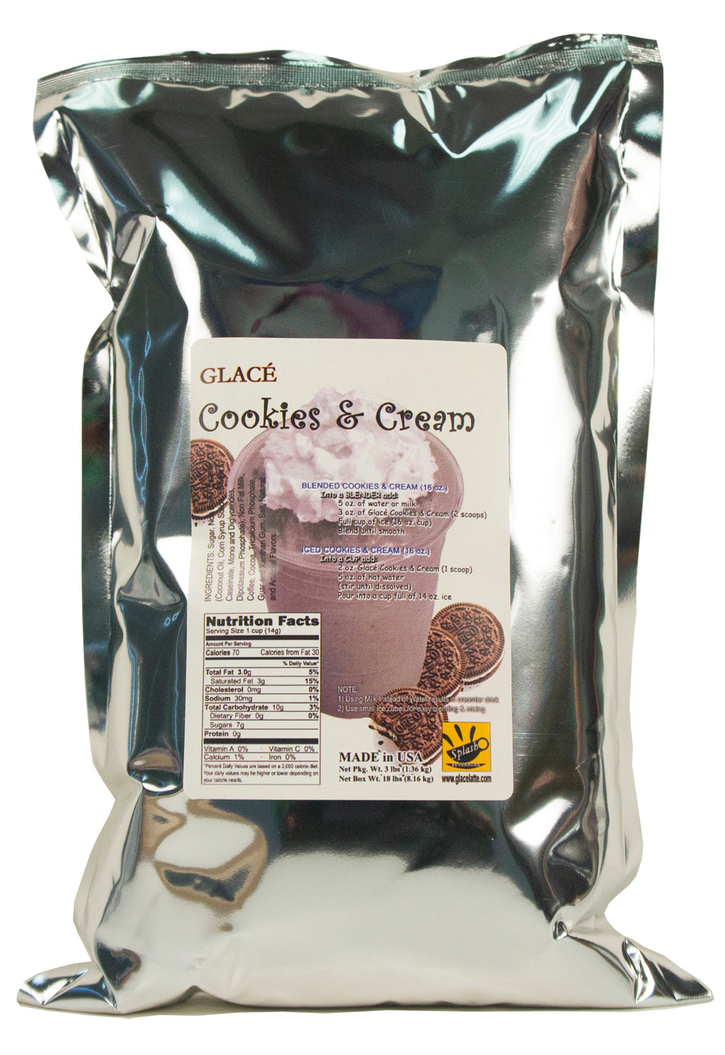 Cookies and Cream 4 in 1 Bubble Tea / Latte and Frappe Mix  - Multi-Use Powdered Beverage Mix - Ships Free Within Canada on Orders Above CAD $199
