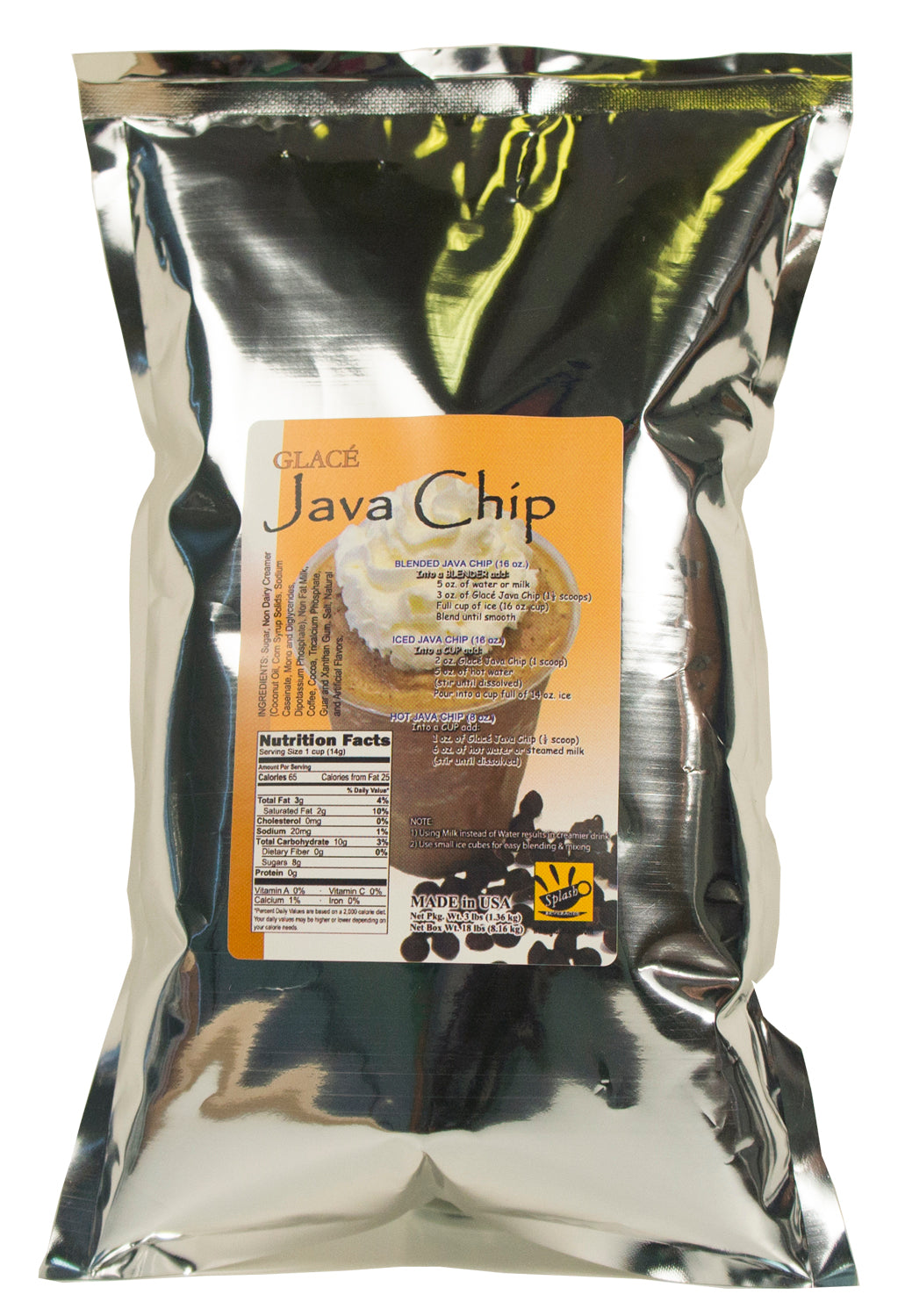 Mélange 4 en 1 pour thé aux perles/Latte et Frappé saveur Java Chip - Livraison gratuite au Canada pour les commandes de plus de 199 CAD