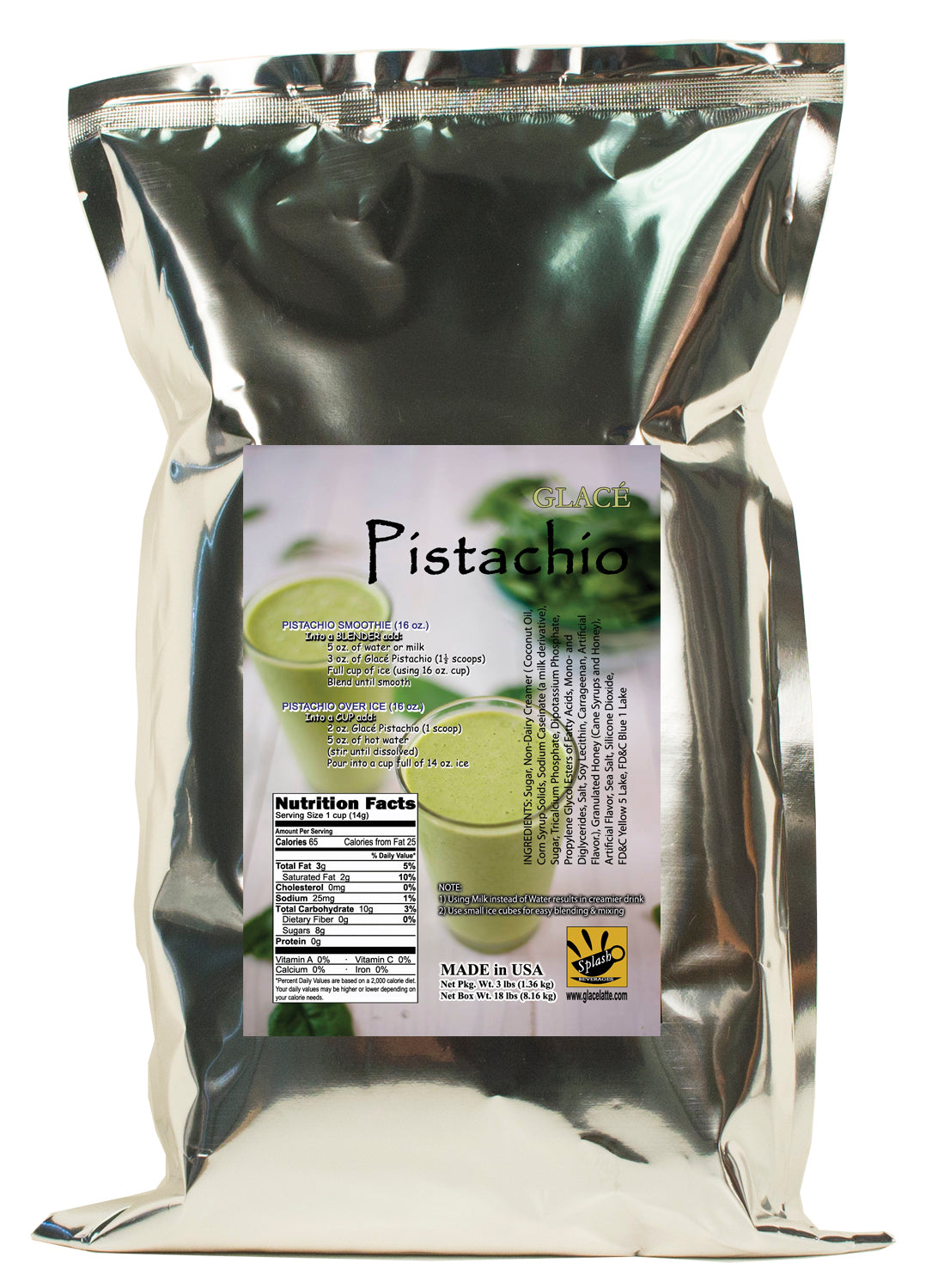 Pistachio 4 in 1 Bubble Tea / Latte and Frappe Mix - Multi-Use Powdered Beverage Mix - Ships Free Within Canada on Orders Above CAD $199