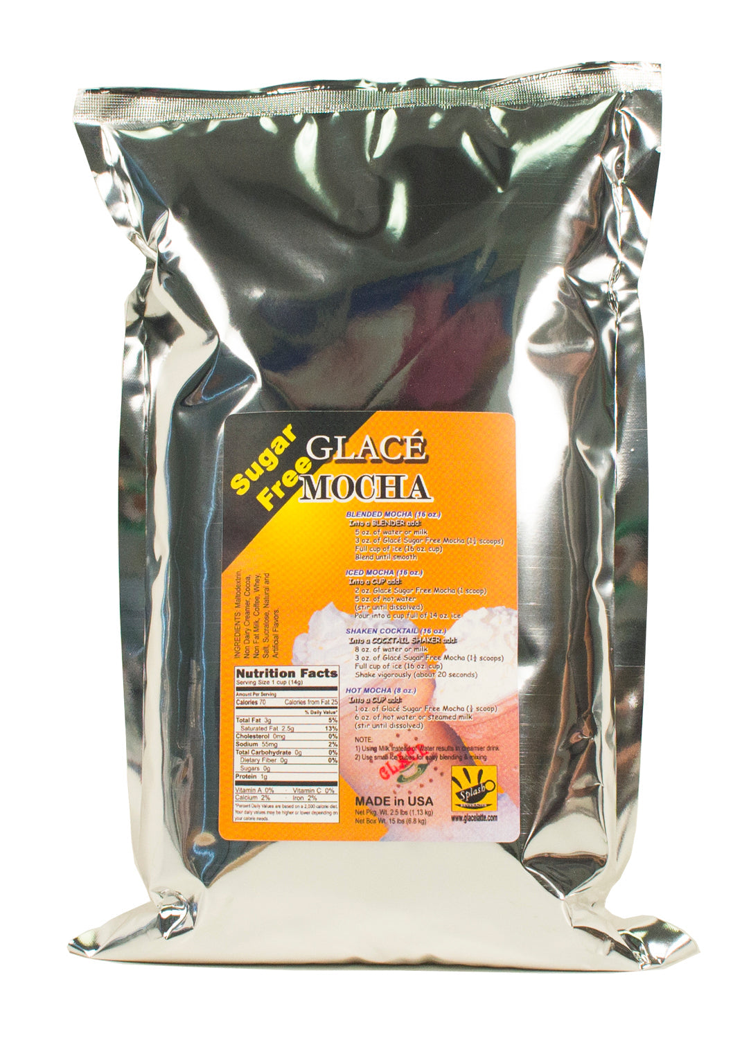 Sugar Free Mocha 4 in 1 Bubble Tea / Latte and Frappe Mix - Multi-Use Powdered Beverage Mix - Ships Free Within Canada on Orders Above CAD $199