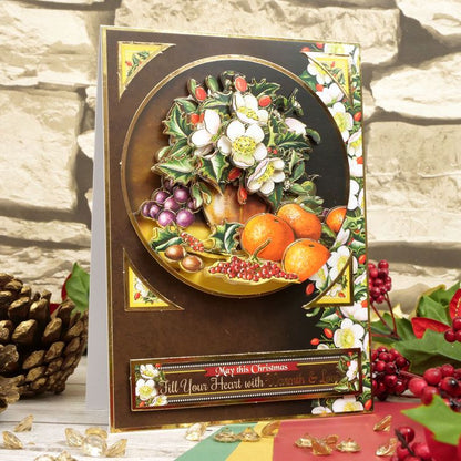 Kit de décoration sur pied "Vœux de saison" - Rose de Noël
