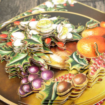 Kit de décoration sur pied "Vœux de saison" - Rose de Noël