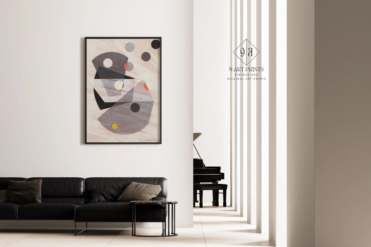 Estampe d'art Bauhaus de László Moholy-Nagy : Giclée moderne du milieu du siècle