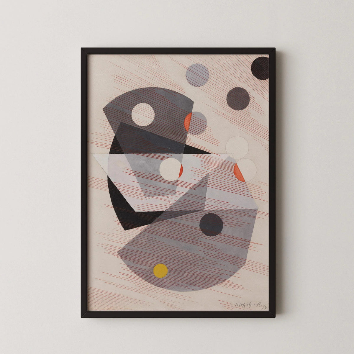 Estampe d'art Bauhaus de László Moholy-Nagy : Giclée moderne du milieu du siècle