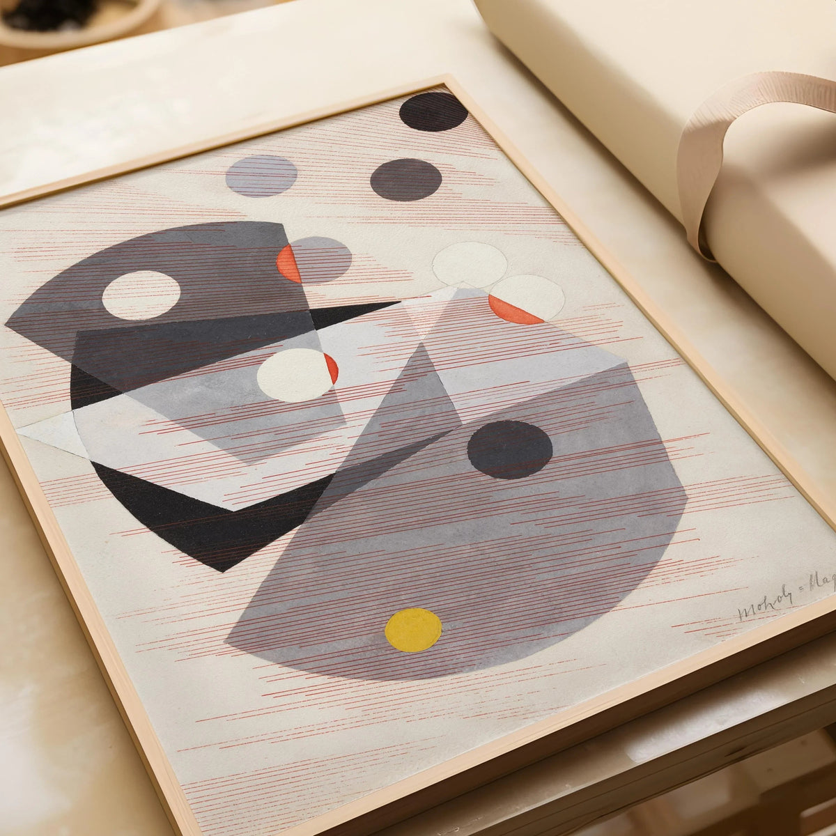 Estampe d'art Bauhaus de László Moholy-Nagy : Giclée moderne du milieu du siècle