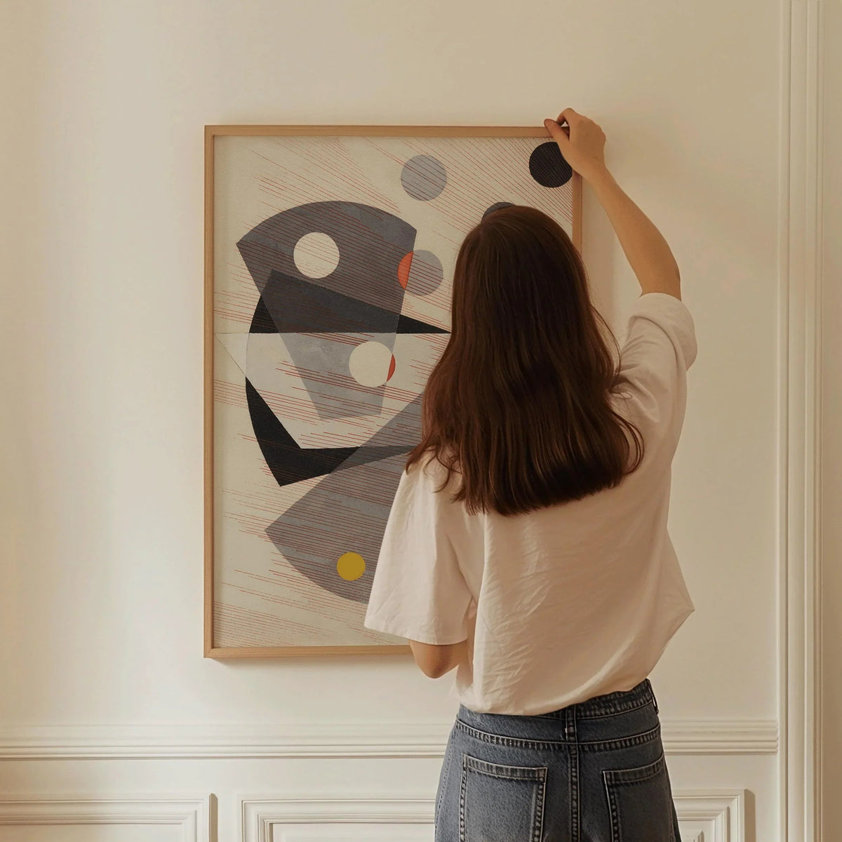 Estampe d'art Bauhaus de László Moholy-Nagy : Giclée moderne du milieu du siècle