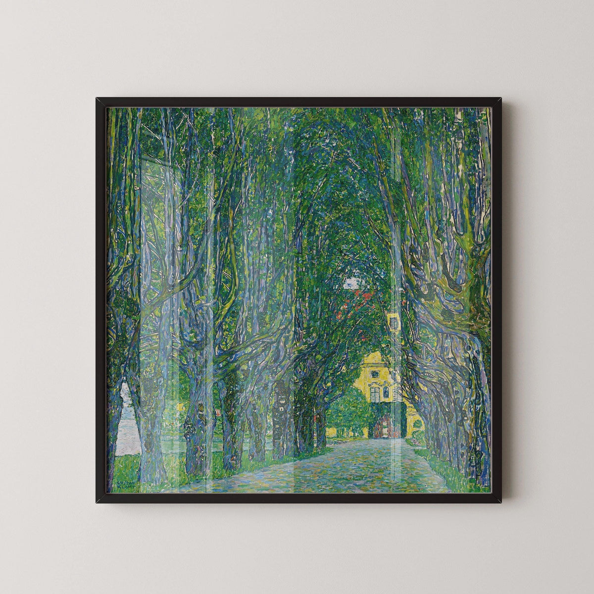 Impression Gustav Klimt : Allée du Château de Kammer, Peinture Sereine et Verte