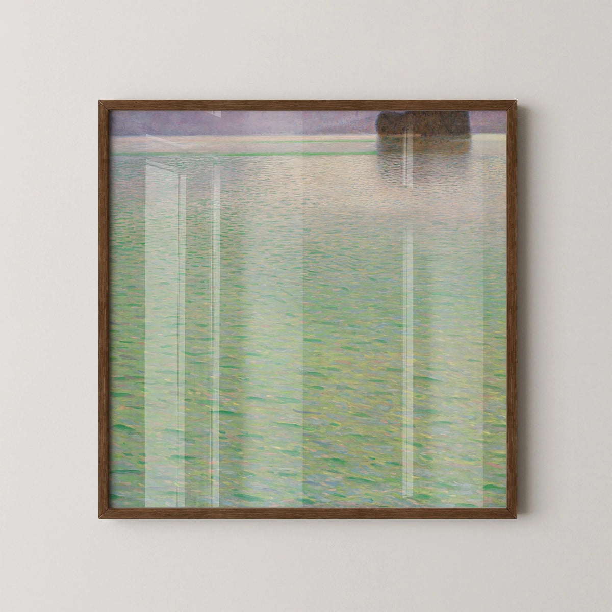 Gustav Klimt Island Attersee Print: Tranquil Green Lake Scene